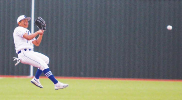 Fort Stockton shortstop Daren Ureste showed off his hops on a throw out attempt on Friday during the Panthers final home game of the season against Andrews. Photo by Nathan Heuer
