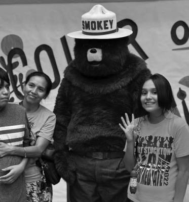 The Fort Stockton Public Library offered a special thanks to Jeremy Williams, Kayla Driver and the staff from the Texas A&amp;M Forest Service for their participation in the Summer Reading Program. Smokey Bear was here as well. He has been a nationally recognized symbol since 1944 for wildfire prevention. His message of “only you can prevent wildfires” encourages personal responsibility. Photo courtesy of FSPL