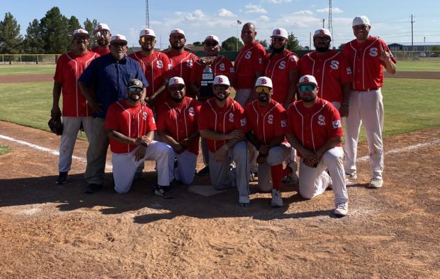 Back to Back 2026 Barrio Fest Baseball Champions – The Fort Stockton Sonics: Top (L-R) Melroy Garza, George Montoya, George Robledo, Eric Leyva , Alfredo Molina, Santiago Cantu, Jerral Robledo, Joey Navarette, Marcus Navarette, Derral Robledo Bottom (L-R) Tyler Esparza, Leo Ureste, Octavio Contreras, Dustin Lopez, Jeremiah Vela