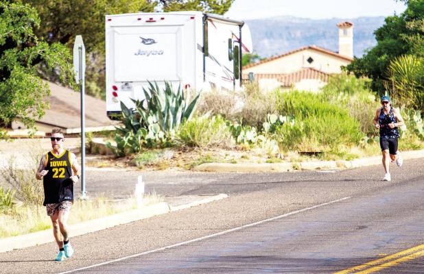 Runners take on the first leg of the recent Alpine Cowboys Home Run Marathon. Photo by Kara Gerbert