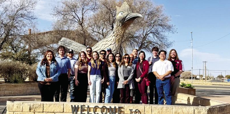 Last week A&amp;M Students (pictured) along with Cindy Melendez, Brenda Delao, Frank Rodriguez, Jerome Chavez, Ross Harper and Maria Rodriguez, saw the sights of Fort Stockton learning about the area and examining areas for improvement for their community development project. Photo courtesy of Visit Fort Stockton