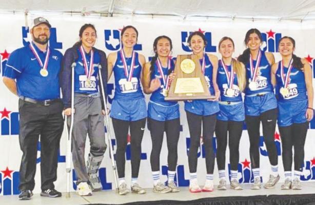 The Buena Vista girls cross country team was crowned Class 1A champions on Nov. 5 at Old Settler’s Park in Round Rock. Courtesy Photo