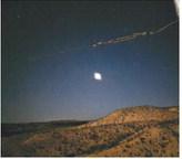 A “UFO” over the desert near Terlingua, August 2023. Courtesy Photo by Kara Gerbert