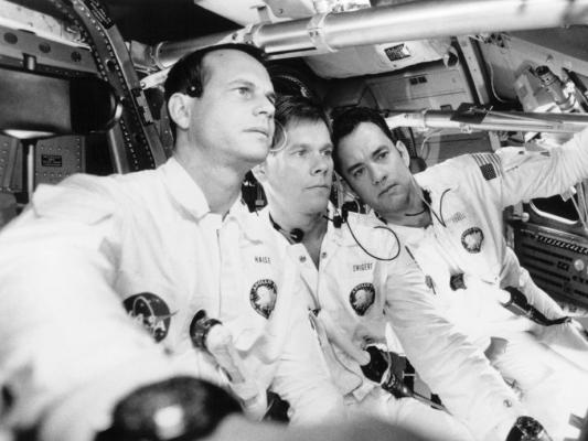 Bill Paxton, Kevin Bacon and Tom Hanks play real-life astronauts in the true story of Apollo 13, screening this Saturday at the Nelson Street Theater. Courtesy Photo
