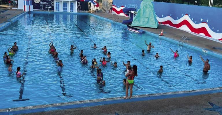In-water rehearsal fun for Water Carnival. Courtesy photo