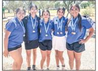 From left, Erika Salgado, Kaelynn Calderon, Janessa Lujan, Evelynn Baiza, Bailey Roberts.