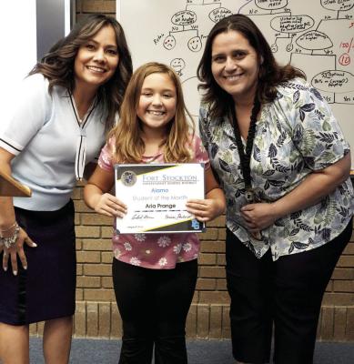 Aria Prange was named Student of the Month for Alamo in August! Photo by Tristian Barragan