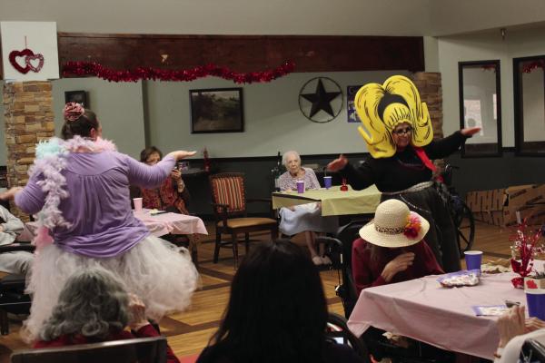 The residents of Focused Care at Fort Stockton were entertained with some pre-Valentine’s Day fun. A fashion show that turned into a dance contest brought life into the party. Photo by Joh Covington