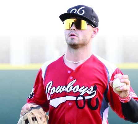 The Alpine Cowboys quickly made a statement in Monday’s series opener against Tucson. Behind the arm of Brendan Konal and a relentless offense, Alpine rolled to an 18-10 win. Photo by Julie Myers