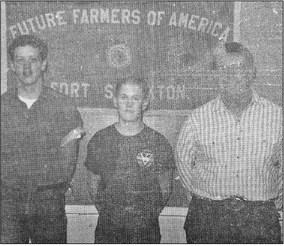 FFAers – Jason Everett, left, Jason Ham and Jamie Salcido represent the Fort Stockton chapter at the state convention.