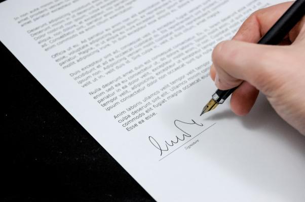 Signing agreement