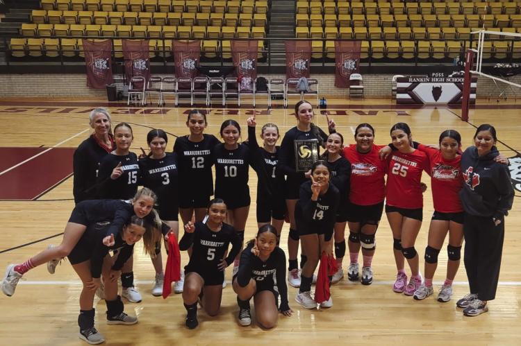 Both the RED and BLACK Volleyball teams of Iraan went undefeated at the JH District Tournament in Rankin on October 10, 2026.