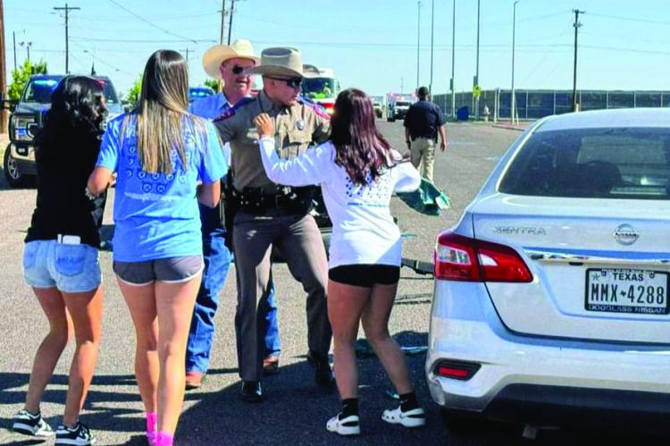 Last week Fort Stockton ISD, Pecos County Sheriffs Office along with the City of Fort Stockton’s Police Department took part in the annual staged reenactment known as Shattered Dreams. Shattered Dreams is a nationwide program that targets underaged youth in the dangers of drinking and driving. These reenactments are staged in front of a school using props and law enforcement in hopes of educating the youth on the dangers of drinking and driving. Courtesy Photo