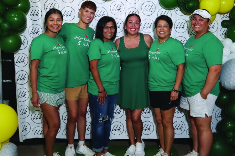 Family members and organizers of the 2026 Kevin Marler Memorial Golf Tournament are pictured, from left: Elizabeth Constable, Trae Marler, Lucy Marler, Stephanie Nunez, Amanda Leyva and Abby Leyva. Courtesy photo by Trae Marler