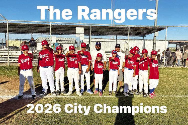 BASEBALL GREATS — The Rangers captured the 2026 Major League City Tournament championship after a strong postseason run. The Red Sox earned runner-up honors, while the Diamondbacks finished third. The department noted that several games during the tournament came down to dramatic finishes, including extrainning battles and last-at-bat victories that kept fans engaged throughout the week. Courtesy Photo