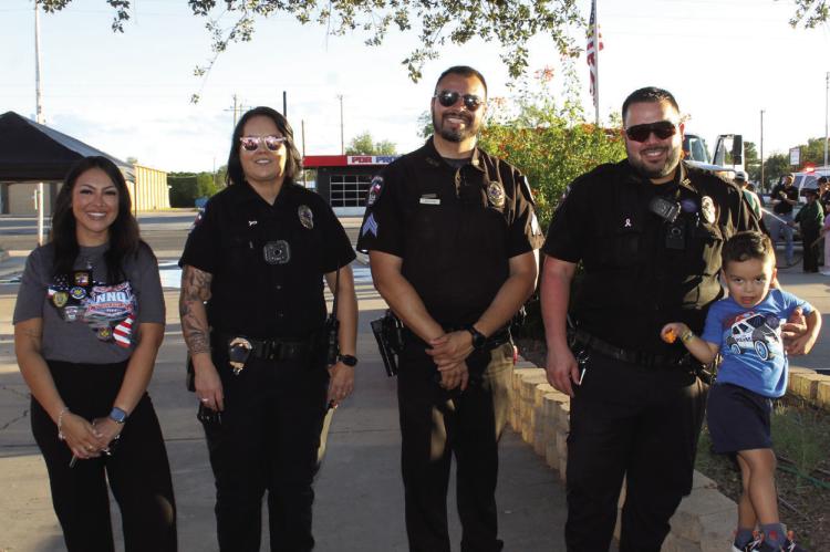 Courtesy Photos by Fort Stockton Pioneer Fort Stockton Police Officers during National Night Out.