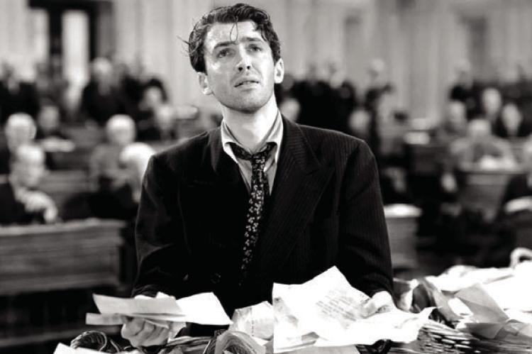 Jimmy Stewart in “Mr. Smith Goes to Washington.” Courtesy Photo
