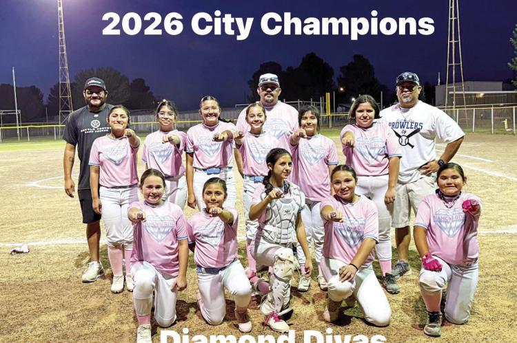 SUPER SOFTBALL — Diamond Divas completed an undefeated run to earn the 2026 City Championship, while the Reapers finished second, and the Chihuahuas claimed third place honors. Throughout tournament week, the recreation department highlighted not only the competition on the field, but also the friendships and sportsmanship being built between young athletes across Fort Stockton. Courtesy Photo