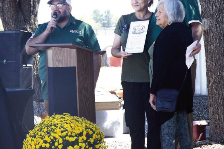 Awards presented at WRTTC during the 30th Anniversary Celebrations. Photo Courtesy of the Pecos County Historical Commission
