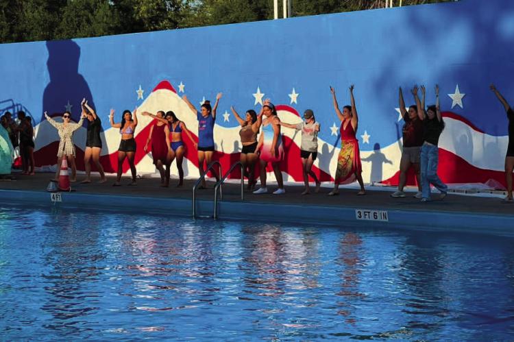 Water Carnival participants fine-tune their performances before taking the stage at Fort Stockton’s annual event. Courtesy photo