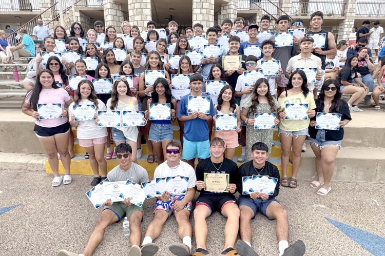 Fort Stockton Panther and Prowler athletes gathered together during the 2026 FSHS Spring Fling celebration, where coaches recognized student-athletes from across the district’s athletic programs for their accomplishments throughout the school year. Courtesy Photo
