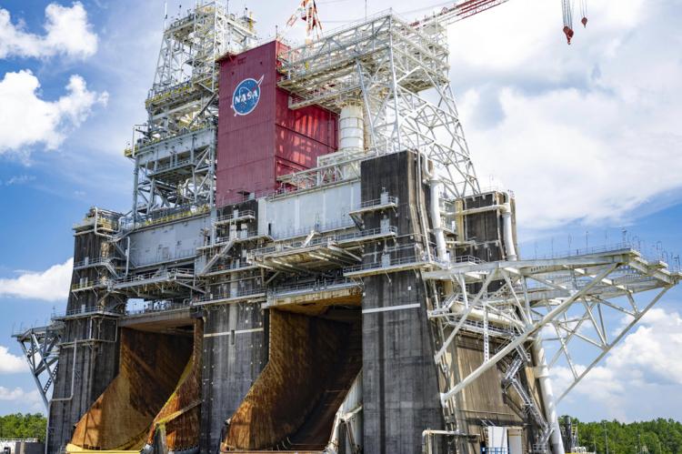 This image shows both the B-1 and B-2 test stands at NASA’s Stennis Space Center in Mississippi. Photo courtesy of NASA
