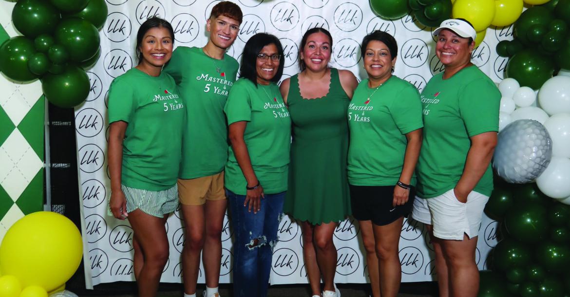 Family members and organizers of the 2026 Kevin Marler Memorial Golf Tournament are pictured, from left: Elizabeth Constable, Trae Marler, Lucy Marler, Stephanie Nunez, Amanda Leyva and Abby Leyva. Courtesy photo by Trae Marler