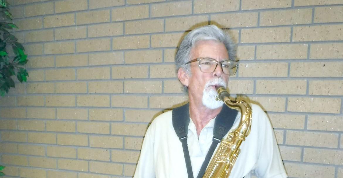 Al Haney will bring his soulful saxophone music to entertain folks at the Senior Center potluck this Friday at noon.