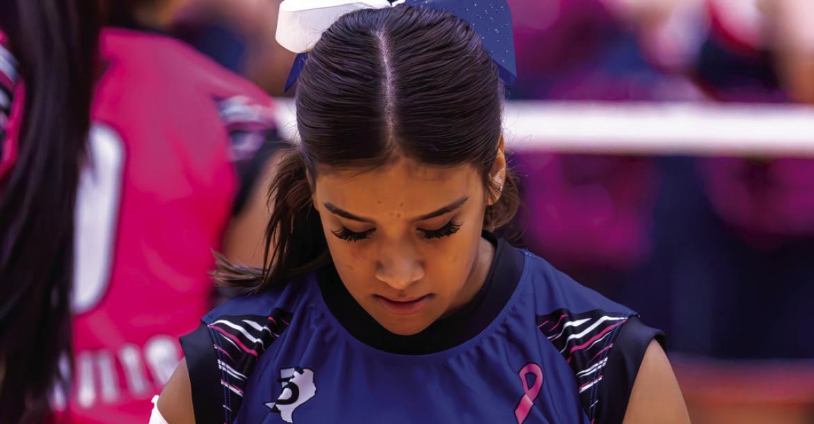 Fort Stockton’s Lauren Gonzalez (No. 1) during the Prowlers’ recent Senior Night volleyball game. Courtesy Photo by Zachary Gray, Tumbleweed+
