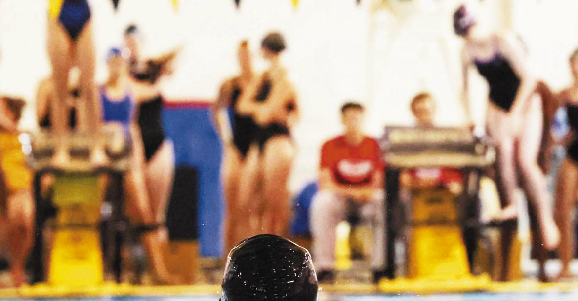 Fort Stockton’s Carly Sandoval helped the Blue Wave girls’ 200yard freestyle relay finish ninth in 2:11.57 at the UTPB Invitational on Oct. 3 in Odessa. Courtesy photo.