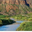 A portion of the Rio Grande along Hwy 170, noted by National Geographic as one of the top 10 scenic drives in America, is imminently threatened to be cut off by border wall plans from the Trump administration. Photo by Kara Gerbert